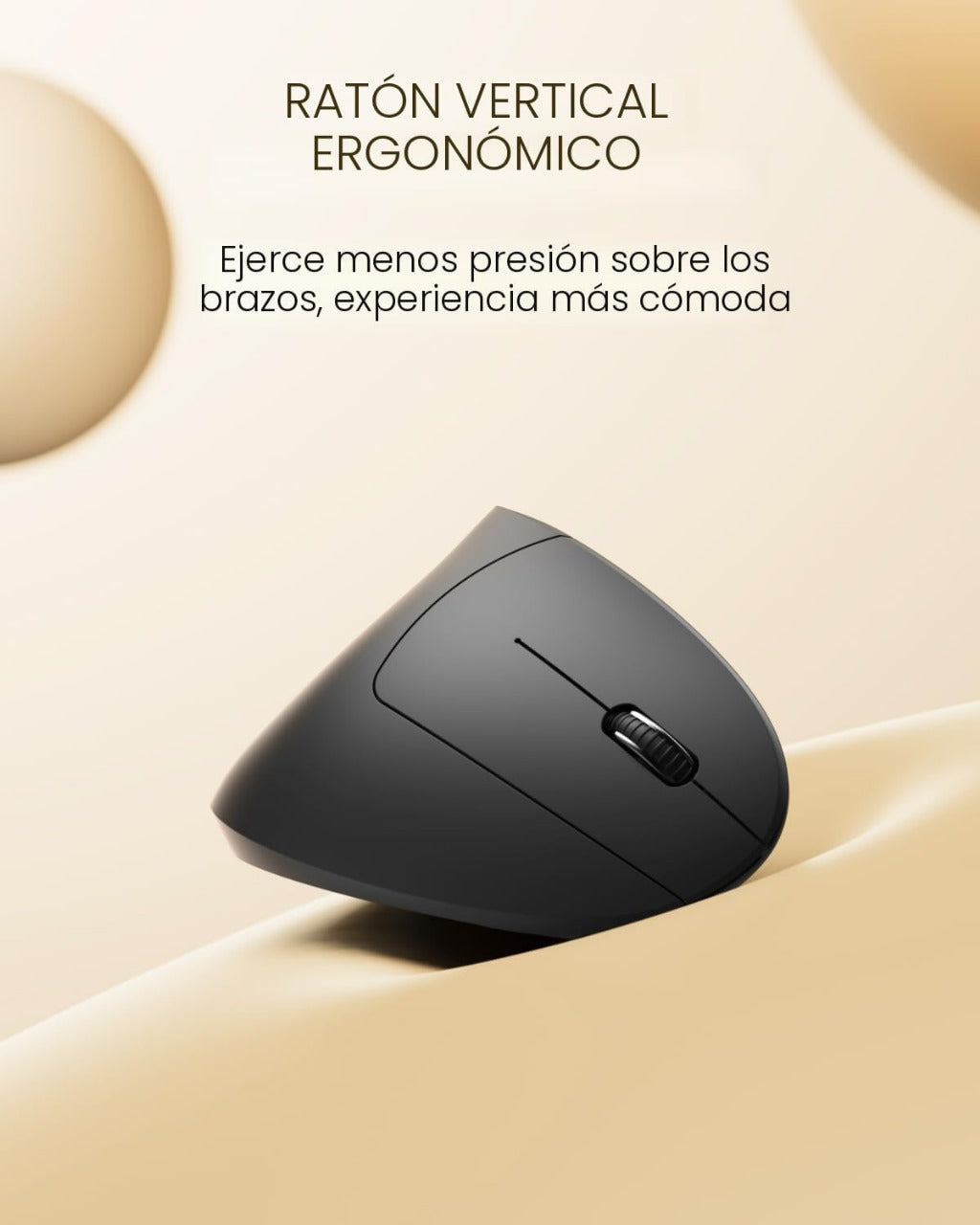 Mouse Ergonómico Inalámbrico Recargable – Alivio para el Dolor de Muñeca